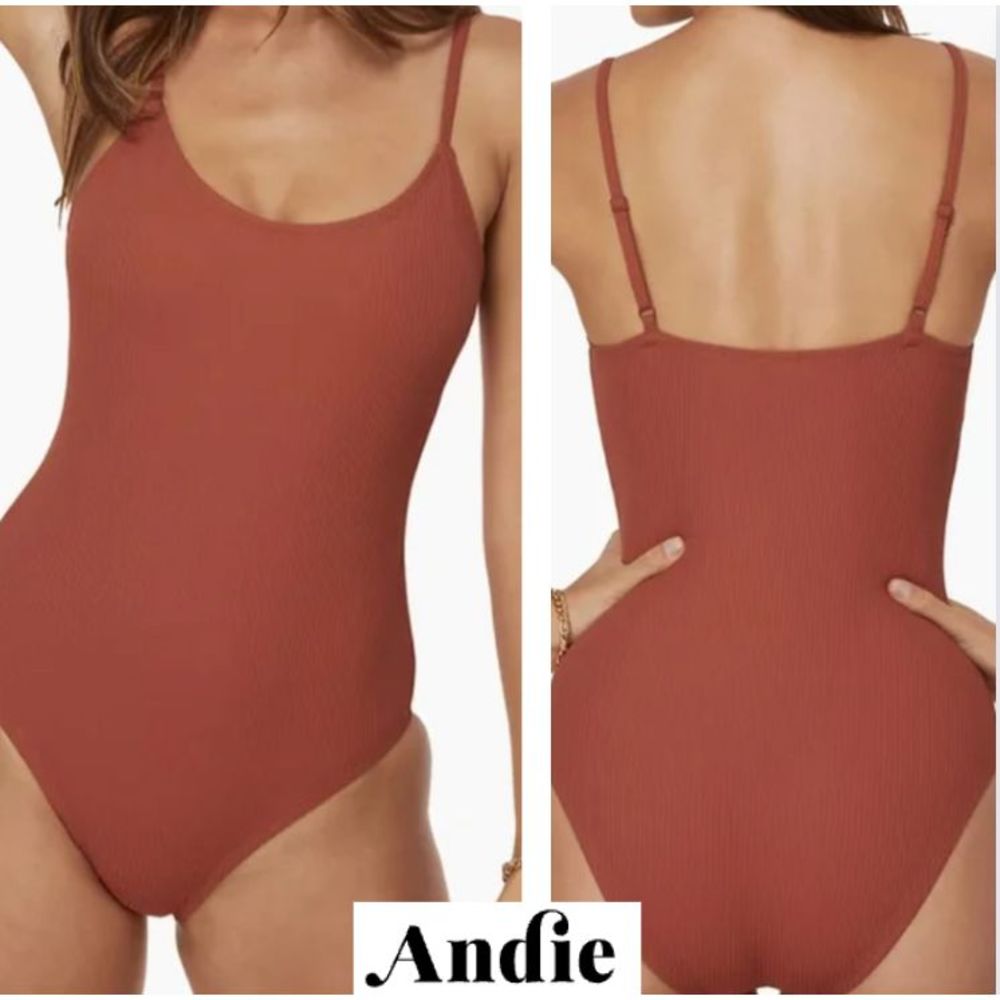 Andie Swimwear The Amalfi One Piece Swimsuit Size Large Tall Clay
